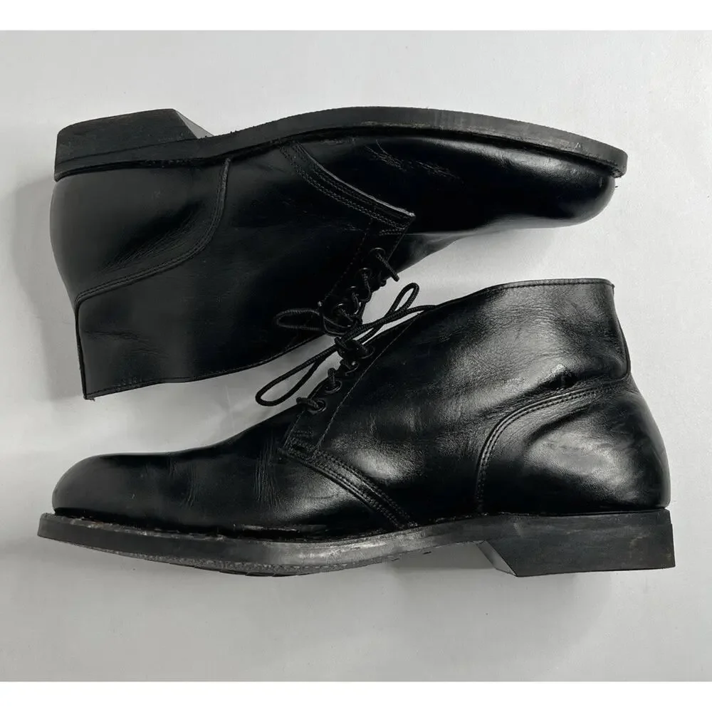 Vintage US Military Genesco Black Leather Chukka Boots Men’s Size 13